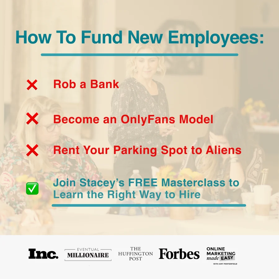 Masterclass ad using a joke rejection list to set up the real offer, with press logos as social proof
